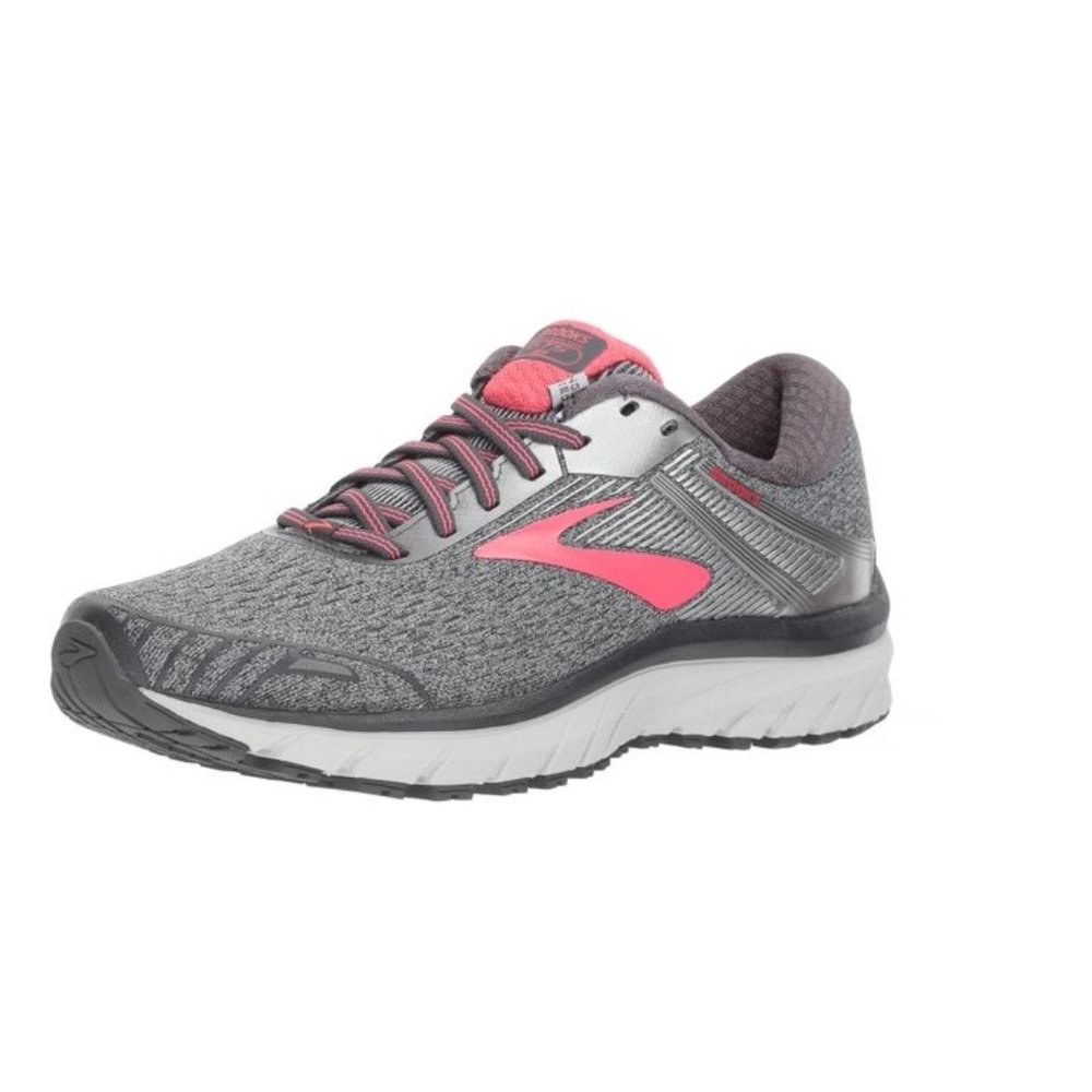 Brooks 1202681B079: Women's Adrenaline GTS 18 Ebony/Silver/Pink Sneakers